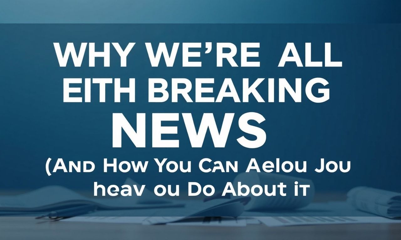 Why We're All Sick of Breaking News (And What We Can Do About It)